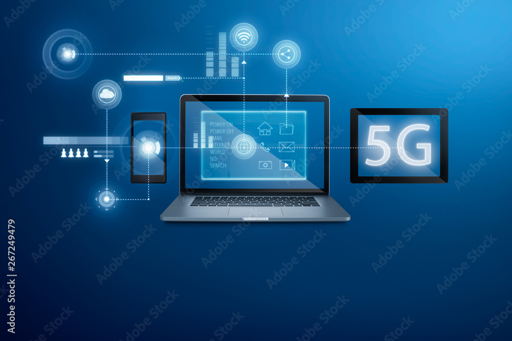 Smart home app interface on laptop ,digital pad and smart phone to control house with artificial intelligence . Smart home automation assistan concept . Smart home app interface on laptop ,digital pad and smart phone to control house with artificial intelligence . Smart home automation assistan concept .