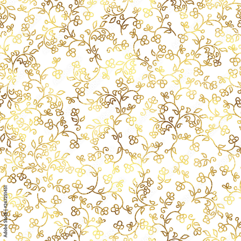 Black White and Gold Flowers Watercolor Clipart