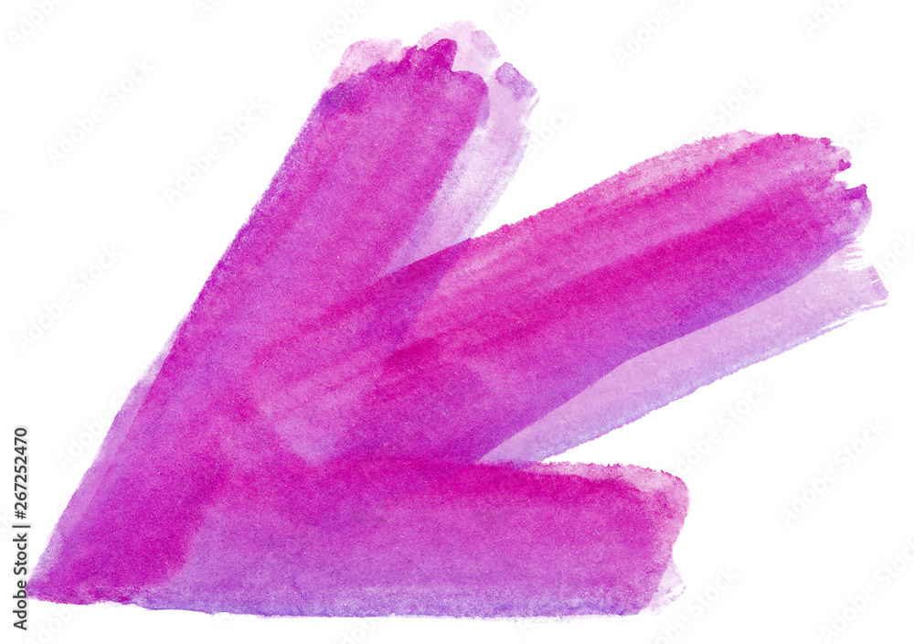 hand drawn watercolor arrow purple on a white background Stock Photo ...