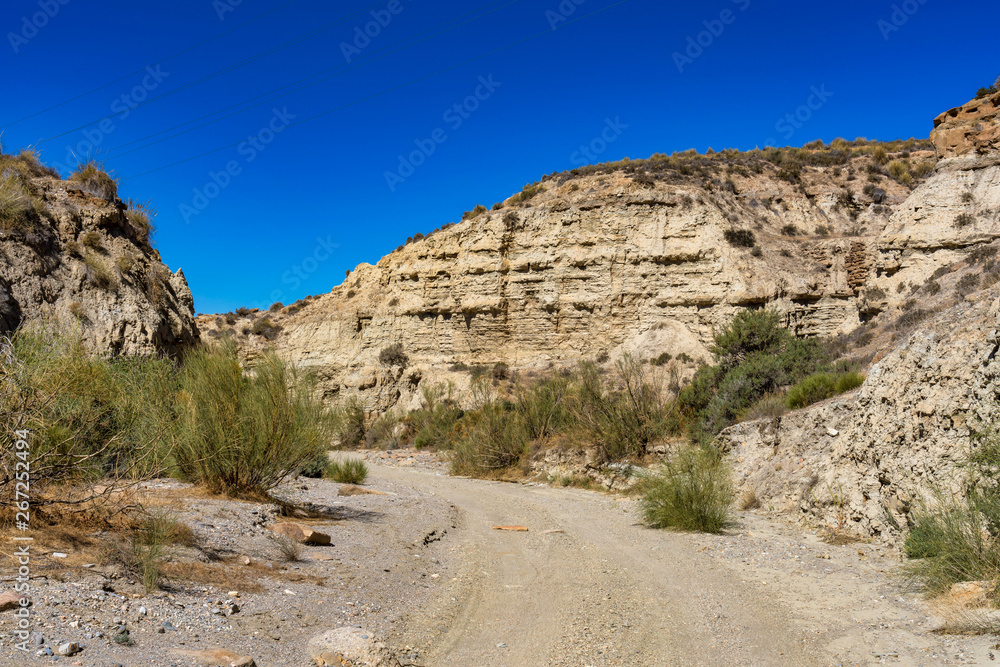 Tabernas desert, in spanish Desierto de Tabernas, Andalusia, Spain