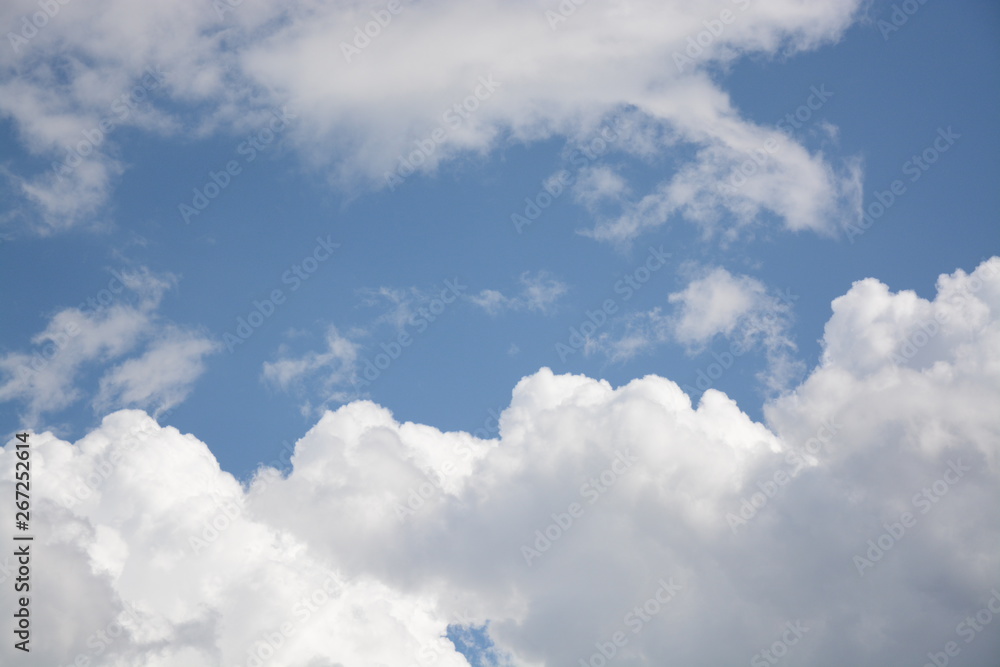 Obraz premium The blue sky with white clouds