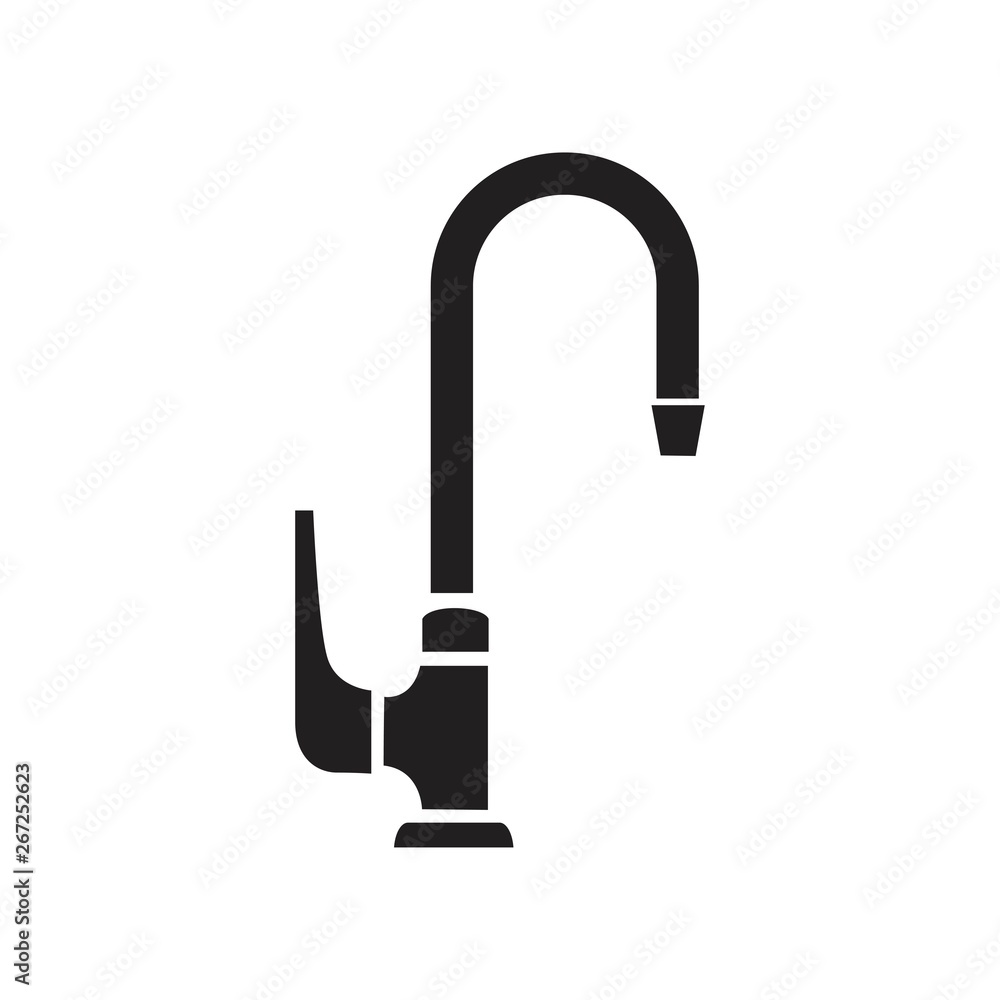 Water tap icon. Vector illustration isolated on white background Water tap icon. Vector illustration isolated on white background