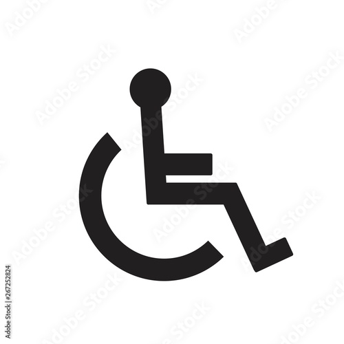 Disabled Handicap Icon isolated on white background