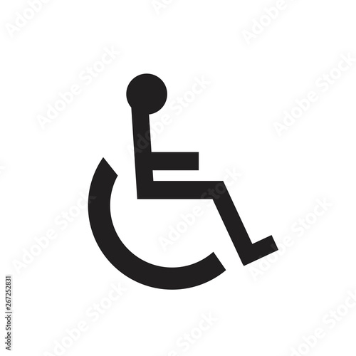 Disabled Handicap Icon isolated on white background