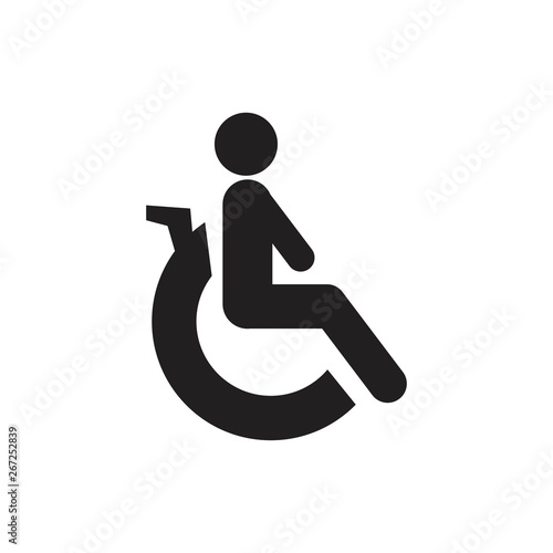 Disabled Handicap Icon isolated on white background
