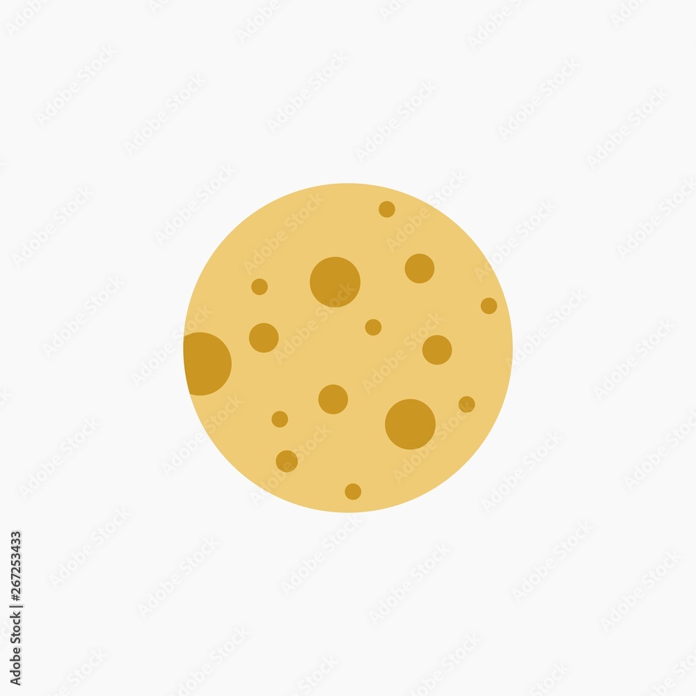 Moon icon flat Moon icon flat