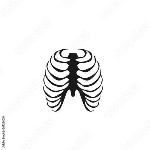 Rib cage icon. Simple illustration of rib cage vector icon for web