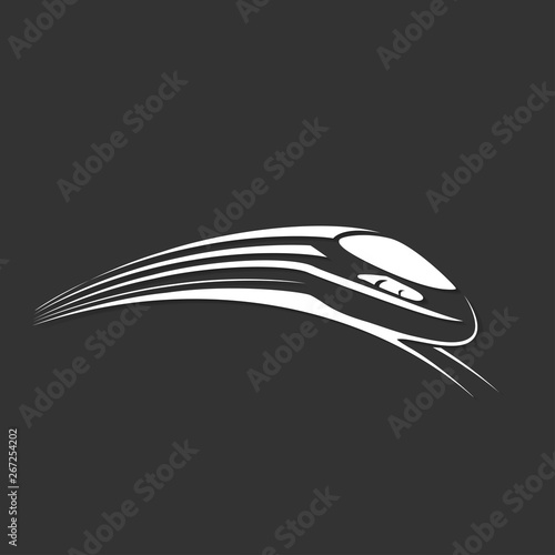 Railway icon isolated on dark background