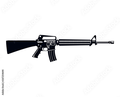 Military Style M16 Assault Rifle Machine Gun