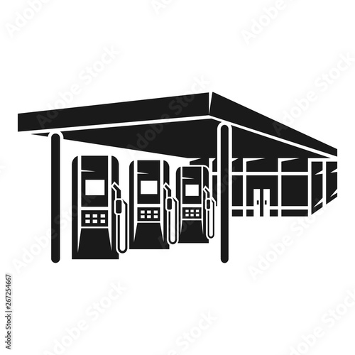 Modern petrol station icon. Simple illustration of modern petrol station vector icon for web design isolated on white background