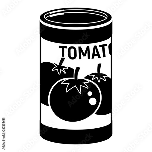 Tomato tin can icon. Simple illustration of tomato tin can vector icon for web design isolated on white background
