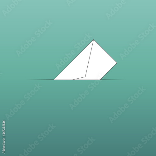 open envelope with a letter on green background  vector  10 EPS