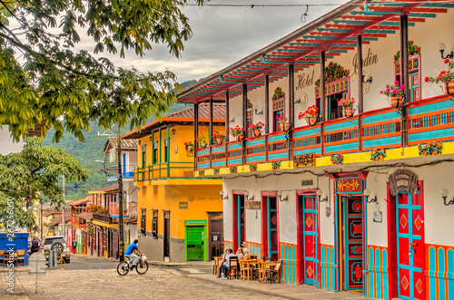Jardin, picturesque town in Antioquia, Colombia photo