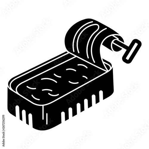 Soup fish tin can icon. Simple illustration of soup fish tin can vector icon for web design isolated on white background