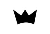 Black crown icon on white background