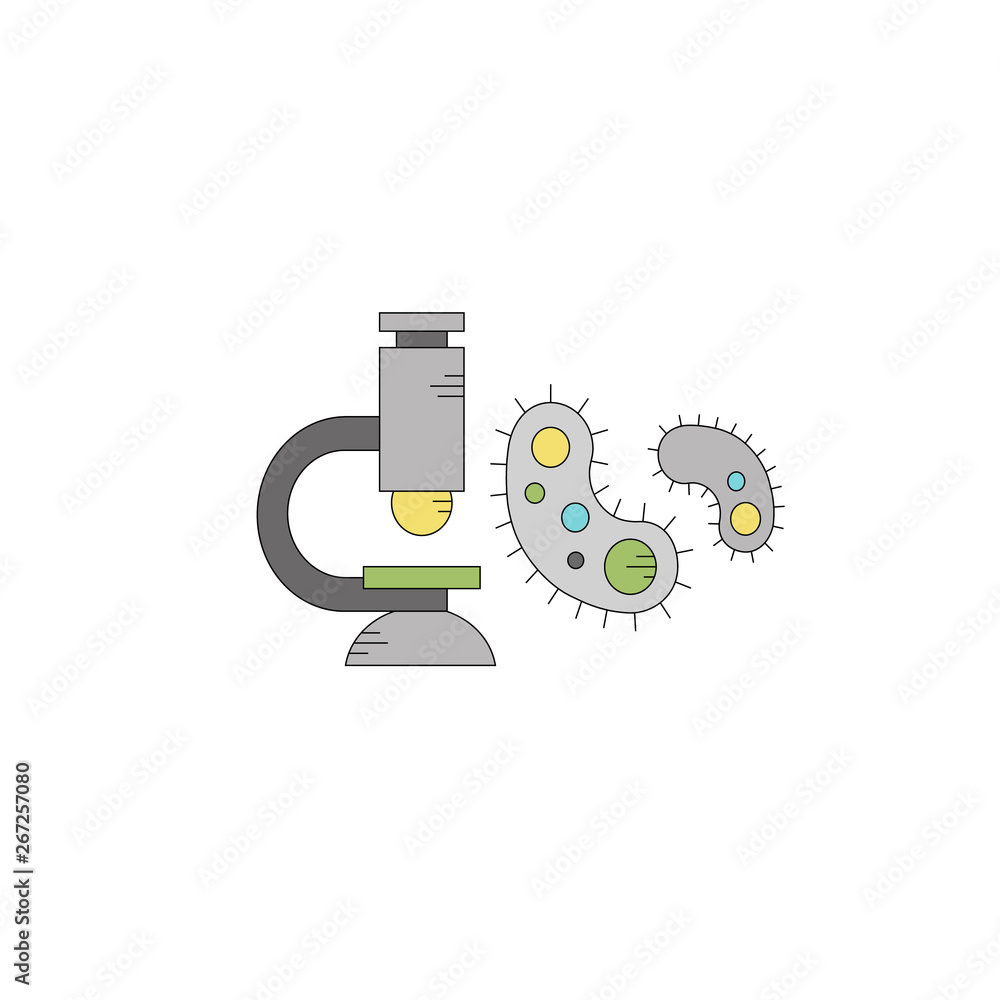 Microbilogy Sign Microbiology symbols Stock Illustration | Adobe Stock