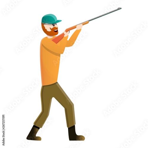 Hunter ready icon. Cartoon of hunter ready vector icon for web design isolated on white background