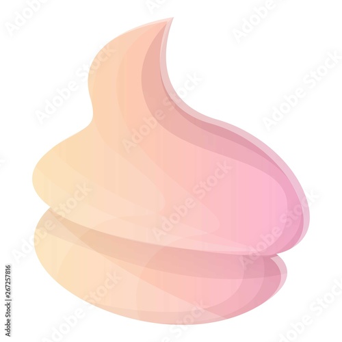 Foam meringue icon. Cartoon of foam meringue vector icon for web design isolated on white background