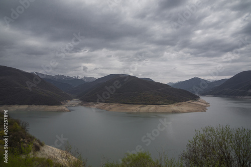 ananuri water reservoir panoram view