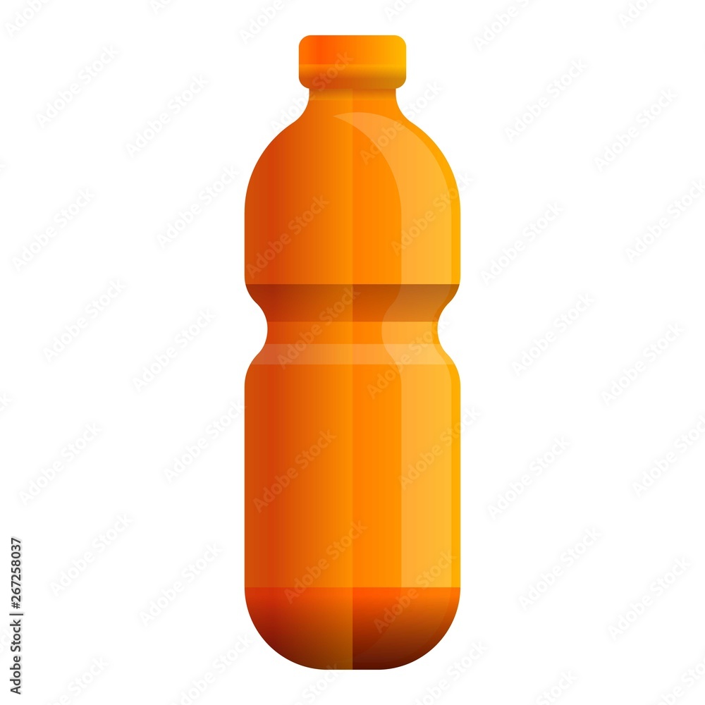 Basketball water bottle icon. Cartoon of basketball water bottle vector icon for web design isolated on white background Basketball water bottle icon. Cartoon of basketball water bottle vector icon for web design isolated on white background