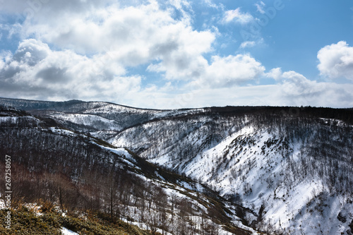 北海道オロフレ峠の雪景色