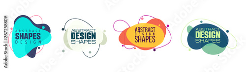 vector illustration abstract shape. colorful creative frames for advertising text,