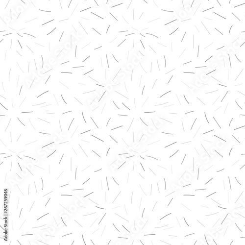 Vector organic seamless abstract background with simple white and grey shapes, freehand doodles pattern.