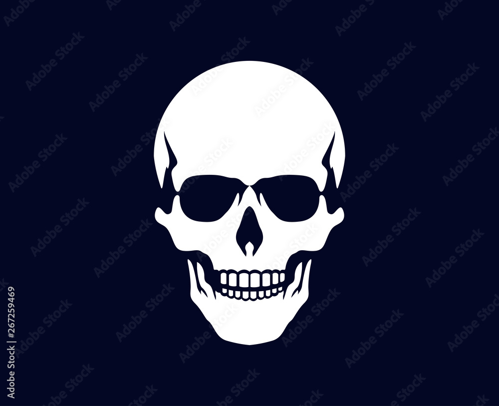 Halloween human skull vector illustration Halloween human skull vector illustration