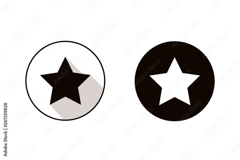 Stars located in circle, isolated on white background
