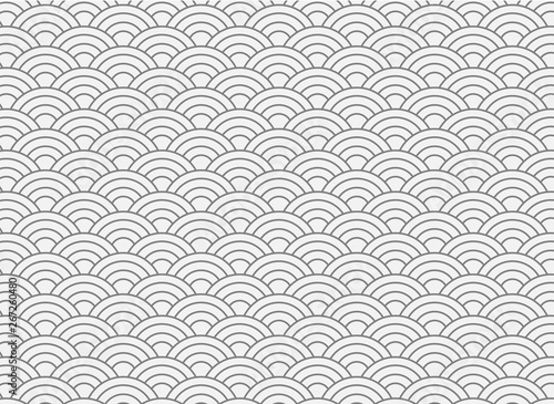vector background of white japanese wave pattern