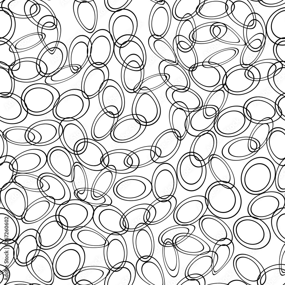 Fototapeta premium Simple circle shapes background. Vector geometric abstract seamless pattern.