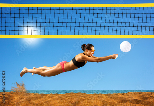 Volley ball beach player