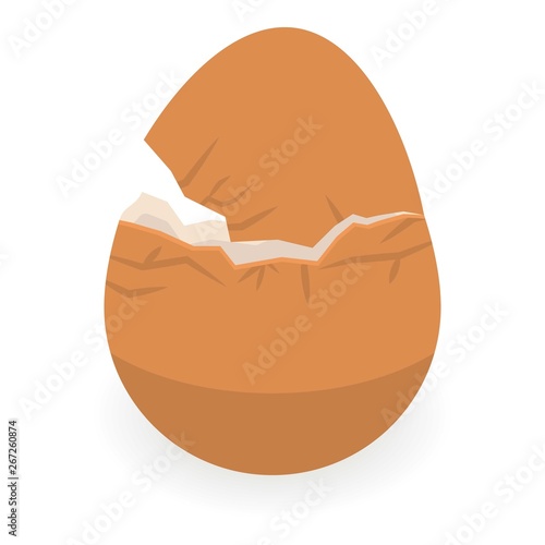 Eggshell icon. Isometric of eggshell vector icon for web design isolated on white background