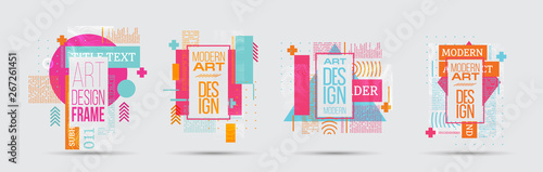 vector illustration. A minimalistic hipster colored frame design.