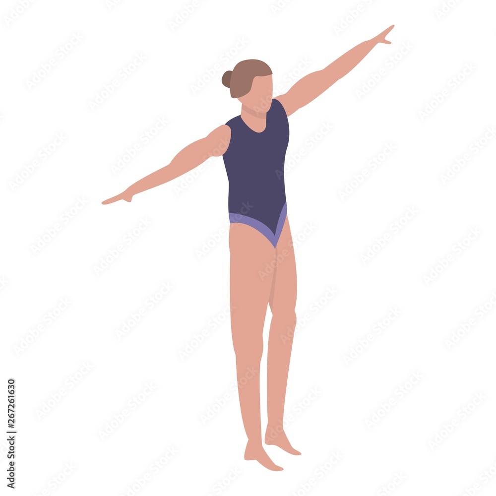 Woman ready for pool diving icon. Isometric of woman ready for pool diving vector icon for web design isolated on white background Woman ready for pool diving icon. Isometric of woman ready for pool diving vector icon for web design isolated on white background