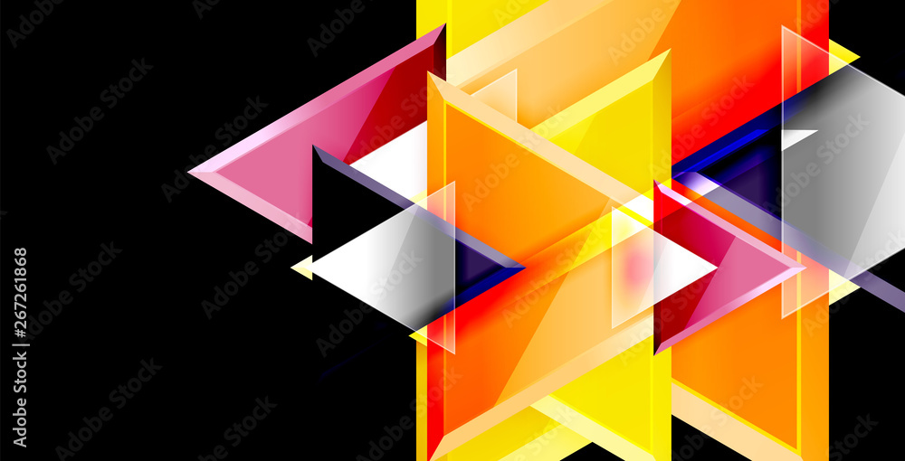 Glossy shiny triangles background Glossy shiny triangles background