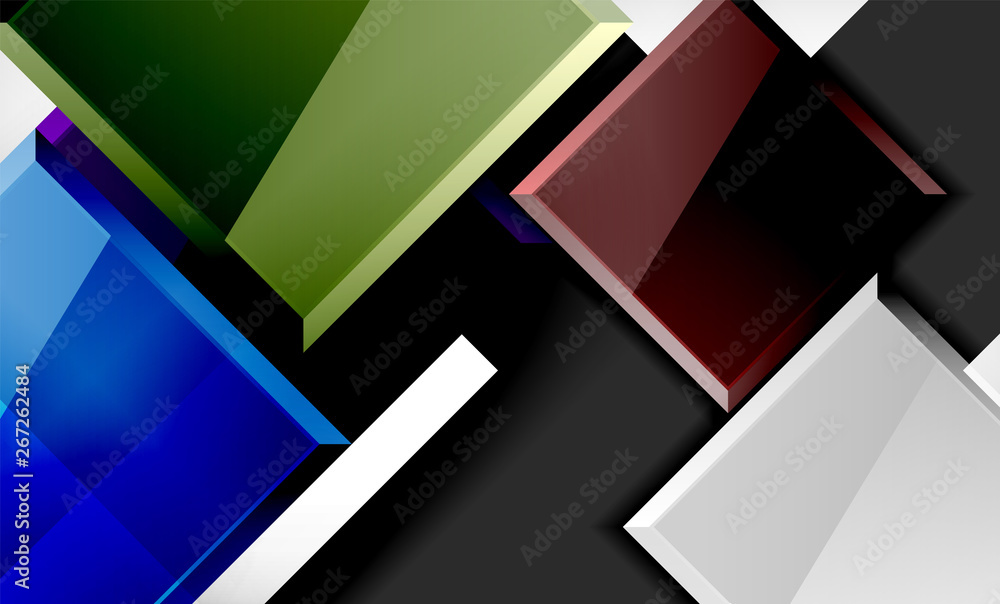 Bright colorful square shape blocks geometrical background Bright colorful square shape blocks geometrical background