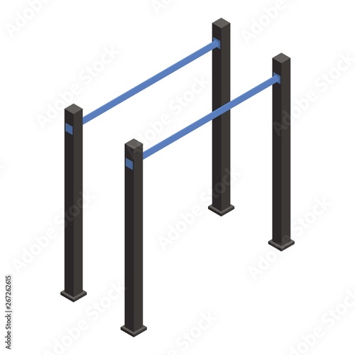 Gymnastic parallel bar icon. Isometric of gymnastic parallel bar vector icon for web design isolated on white background
