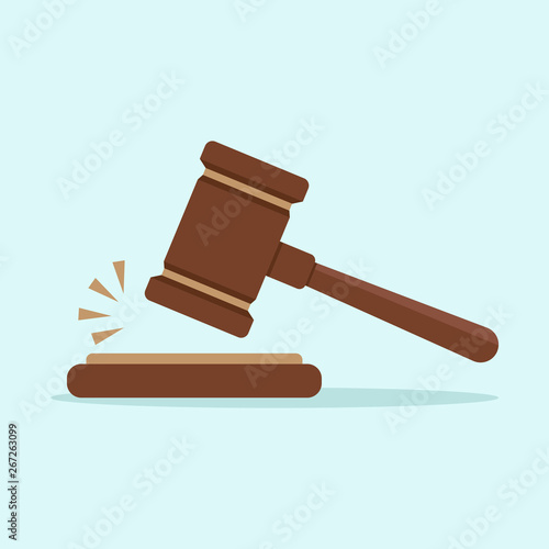 Hammer judge flat design