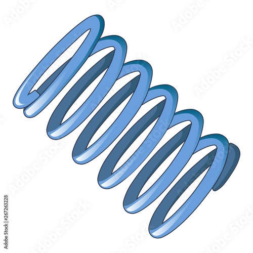 Metal spiral spring icon. Cartoon of metal spiral spring vector icon for web design isolated on white background