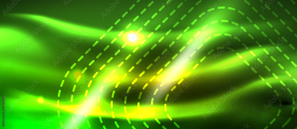 Neon square shapes lines on glowing light background Neon square shapes lines on glowing light background