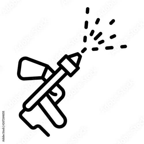 Mite spray icon. Outline mite spray vector icon for web design isolated on white background