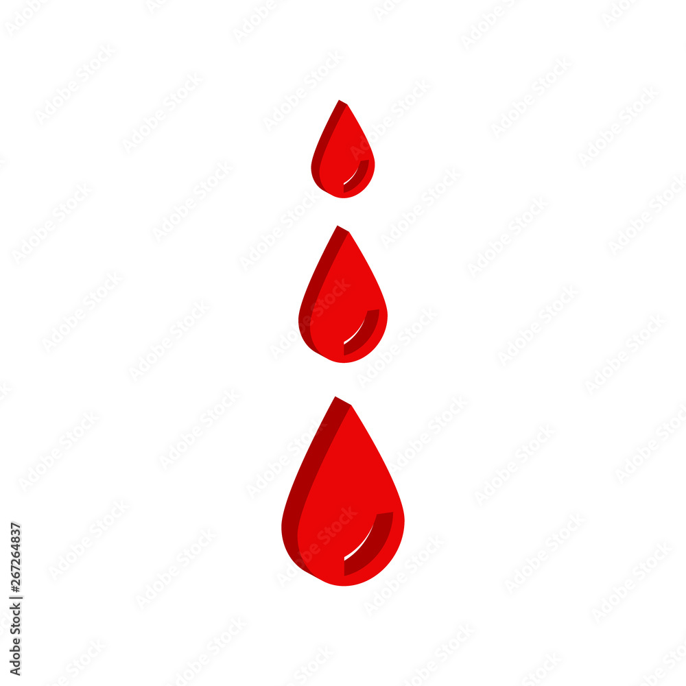 Fototapeta premium Bleeding icon.Isometric and 3D view.