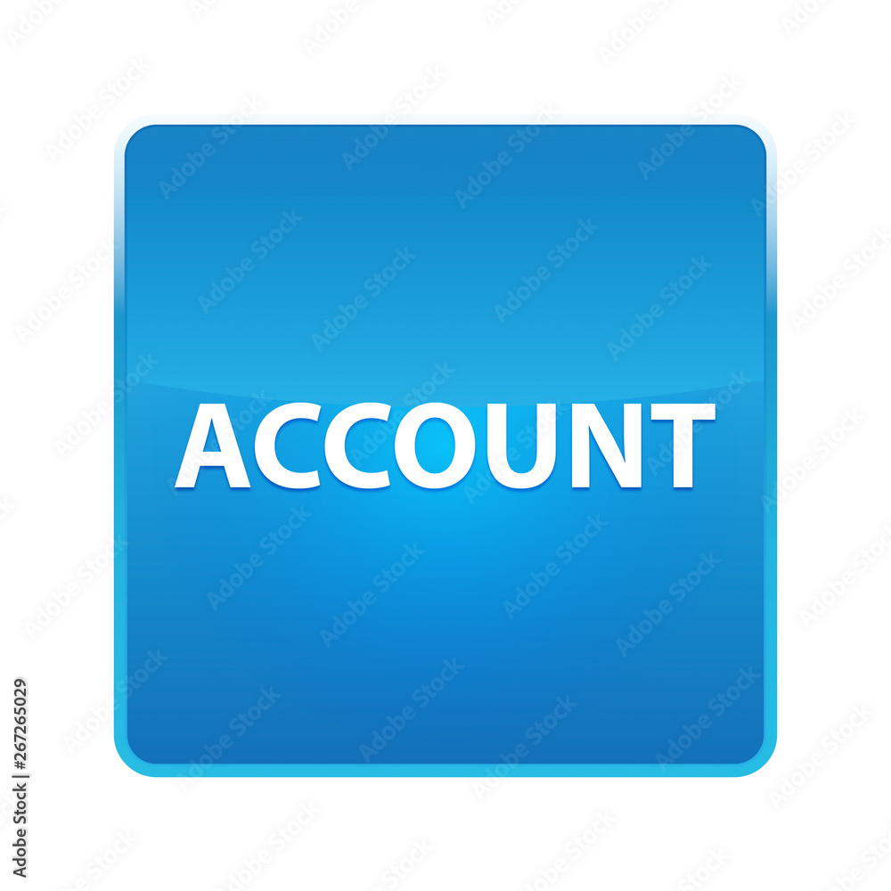 Account shiny blue square button Account shiny blue square button