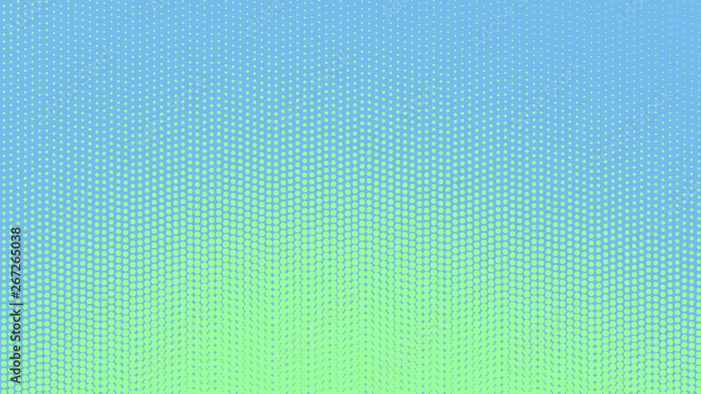 Green blue modern pop art background with dots design, abstract vector illustration in retro comics style Green blue modern pop art background with dots design, abstract vector illustration in retro comics style