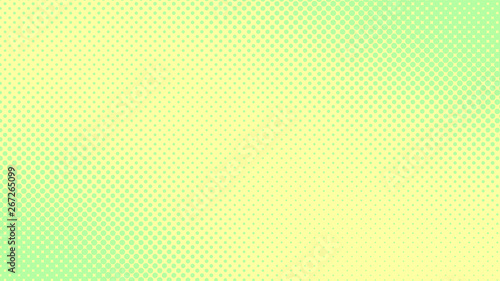 Light green and yellow retro comic pop art background with dots, cartoon halftone background vector illustration eps10