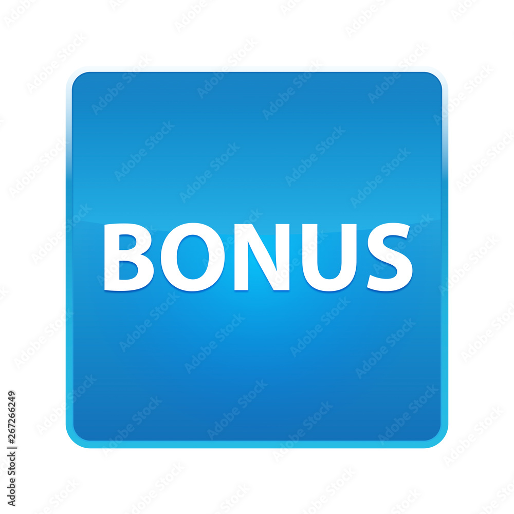 Bonus shiny blue square button Bonus shiny blue square button