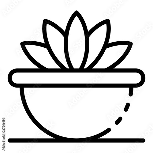 Succulent houseplant icon. Outline succulent houseplant vector icon for web design isolated on white background