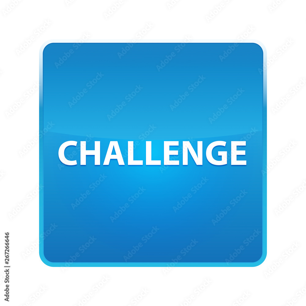 Challenge shiny blue square button Challenge shiny blue square button
