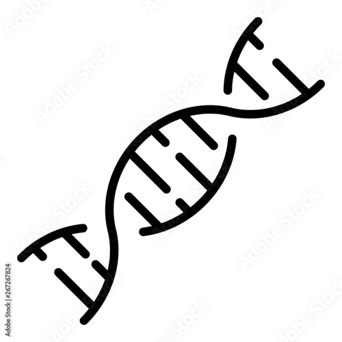 DNA icon. Outline DNA vector icon for web design isolated on white background